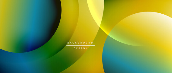 Circle modern geometric abstract background with liquid gradients