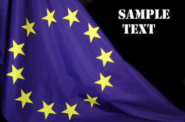 Flag of European Union. Flag of EU. United Europe.