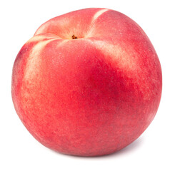 single peach fruit isolated on white background