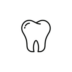 Tooth icon design. Dental symbol concept isolated on white background. Vector illustration