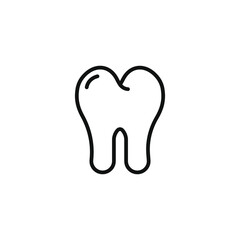Tooth icon design. Dental symbol concept isolated on white background. Vector illustration