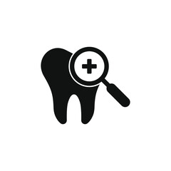 Tooth icon design. Dental symbol concept isolated on white background. Vector illustration