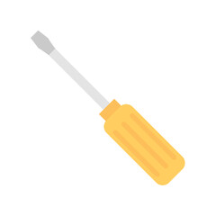 Flat screwdriver, screwdriver icon, vector illustration isolated on white background