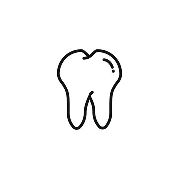 Tooth icon design. Dental symbol concept isolated on white background. Vector illustration