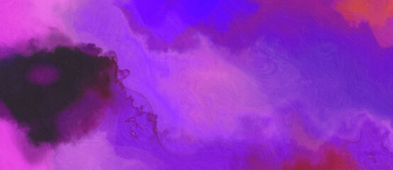 abstract watercolor background with watercolor paint with dark orchid, blue violet and very dark magenta colors and space for text or image