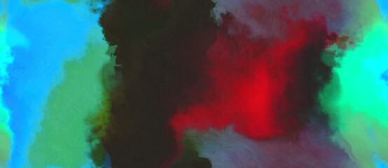 abstract watercolor background with watercolor paint with old mauve, light sea green and very dark violet colors. can be used as background texture or graphic element