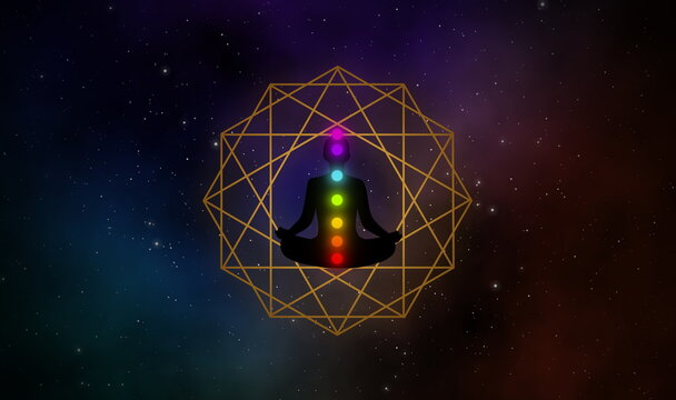 Dodecagram geometry sign and meditation in the galaxy