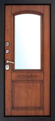 Entrance door (Interior wooden door) isolated on white background