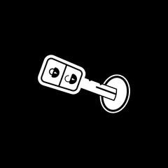 Car Key and of the alarm system icon. Vector