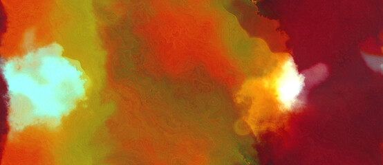 abstract watercolor background with watercolor paint with saddle brown, tea green and dark golden rod colors
