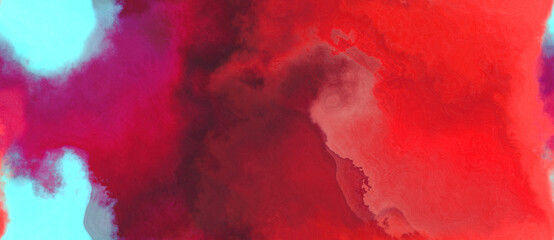 abstract watercolor background with watercolor paint with crimson, baby blue and dark pink colors