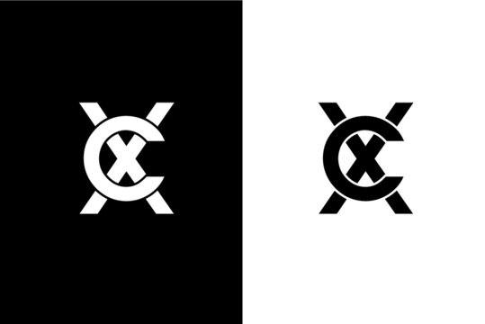 CX, XC Letter logo design template vector