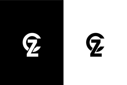 CZ, ZC Letter logo design template vector