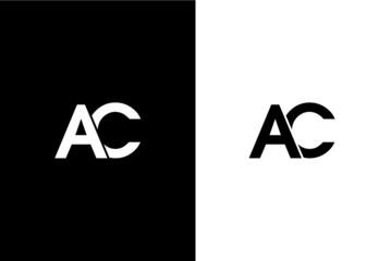 Letter AC, CA logo design template vector - obrazy, fototapety, plakaty