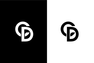 CD, DC Letter logo design template vector