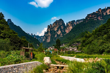 Fototapeta na wymiar The Avatar mountains in Zhangjiajie, China