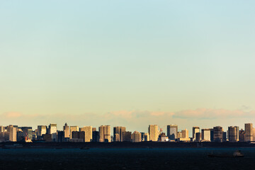 Fototapeta premium 日本・東京湾アクアラインから見た東京都心