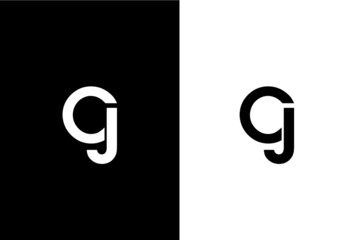 CJ, JC Letter logo design template vector