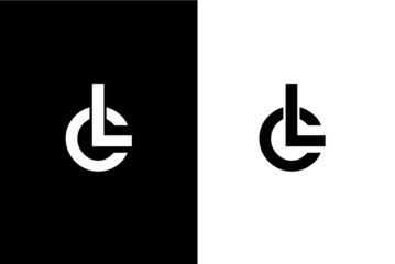CL, LC Letter logo design template vector