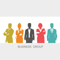 Business people icons. Vector illustration.