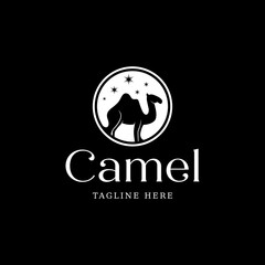 Simple Camel on Circle Logo Template