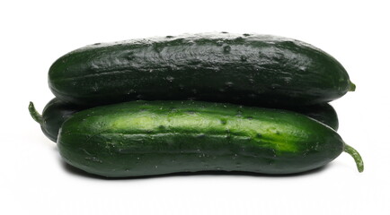 Cucumbers isolated on white background