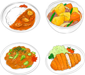 日本食のイラスト