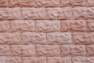 Decorative brick wall texture or background. Dirty wall outside of a house