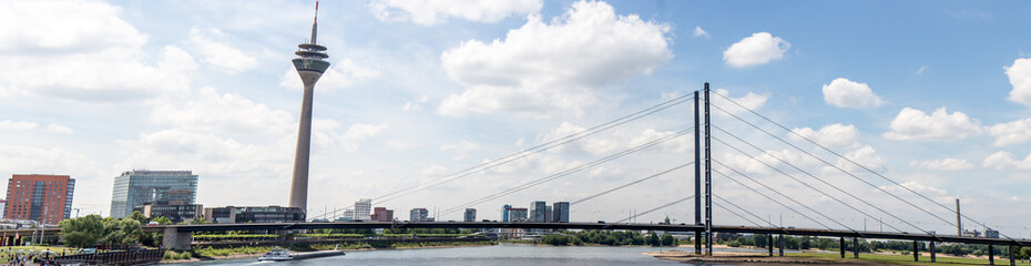 View of the Rhine and the district of Oberkassel from the old town
