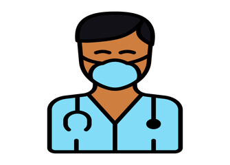 Doctor vector icon. Medicine logo