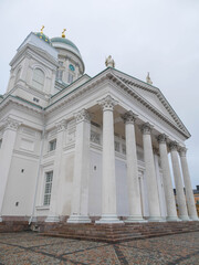 Fototapeta premium Helsinki famous cathedral, the main attraction of Finland