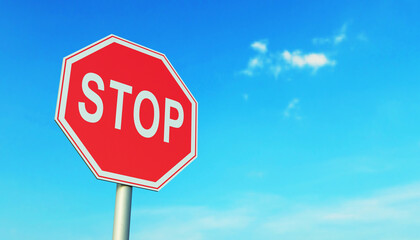 Stop sign road sign