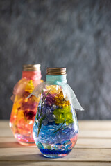 ハーバリウム　花材とボトルとオイル