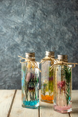 ハーバリウム　花材とボトルとオイル