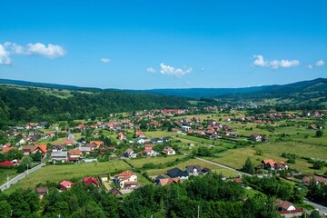 Fototapeta na wymiar landscape with Sovata city in Romania