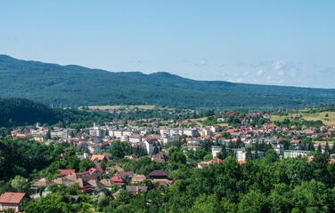 landscape with Sovata city in Romania