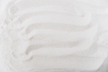 The texture of the white river sand