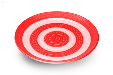 empty plate on white background.