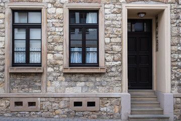 Stone house facade in Ingelheim / Germany on the Rhine