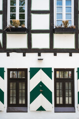 Facade of a half-timbered house in Ingelheim / Germany on the Rhine