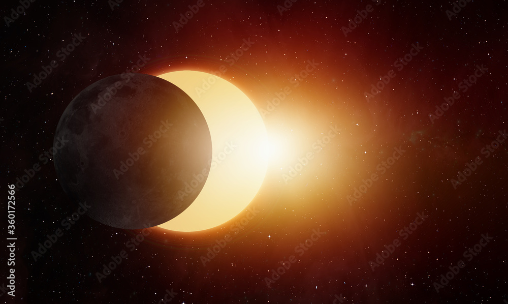 Aufkleber ringed solar eclipse 
