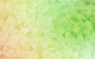 Light Green, Red vector polygonal background. Polygonal abstract illustration with gradient. New template for your brand book.