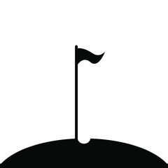 Golf hole icon vector