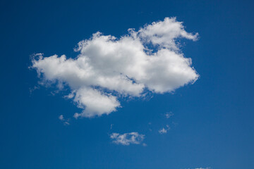 White clouds on the blue sky