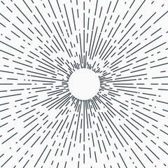 Obraz premium Sun burst, star burst sunshine. Radiating from the center of thin beams