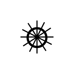 Ship steering wheel round sign eps ten