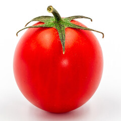 Fresh tomato isolated on white background with clipping path.