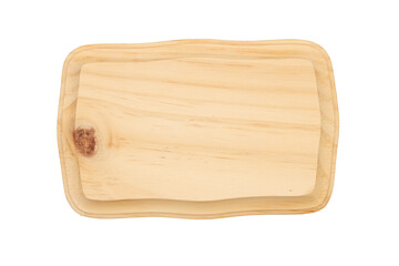 Blank unfinished wood sign isolated on white