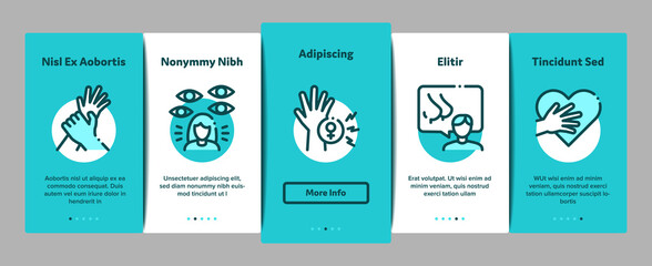 Sexual Harassment Onboarding Mobile App Page Screen Vector. Victim And Woman Sexual Harassment, Molestation And Assault, Violent And Inappropriate Color Illustrations