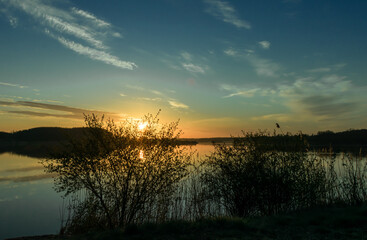 Fototapeta premium Sonnenaufgang am Niegripper See